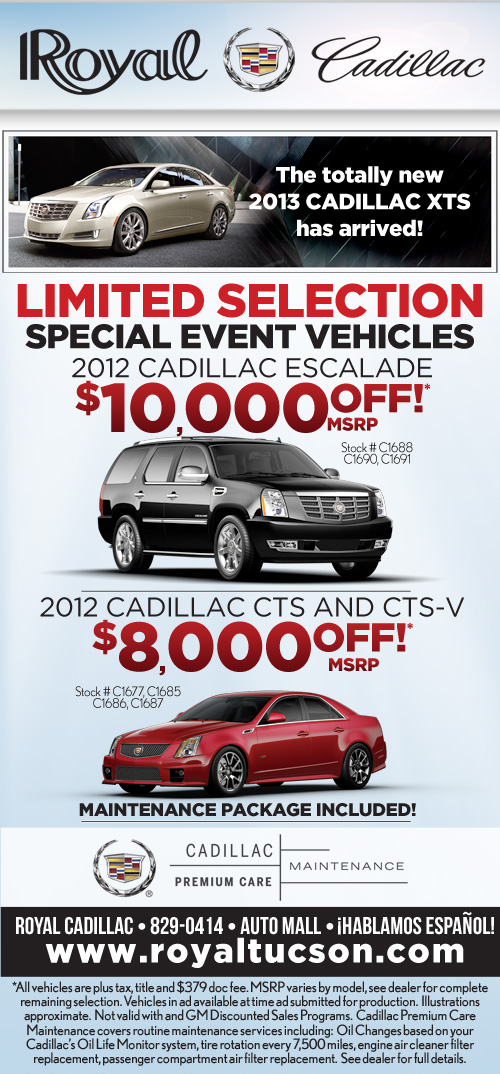 Royal Cadillac newspaper ad