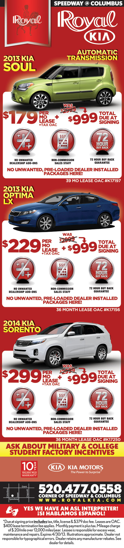 new Kia Specials at Royal Kia of Tucson